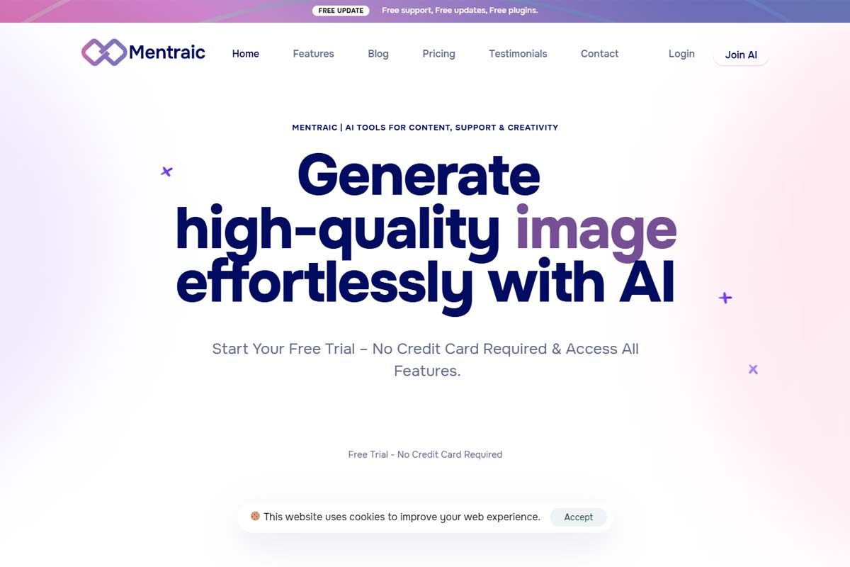Mentraic Landing Page